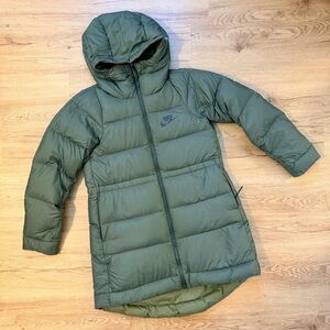Nike Sportswear Down Fill Reversible Puffer Jacket with Hood Green Size XS